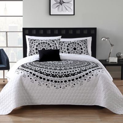 black quilt bedding