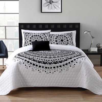 black and white quilt bedding