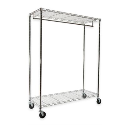 heavy duty garment rack with top shelf