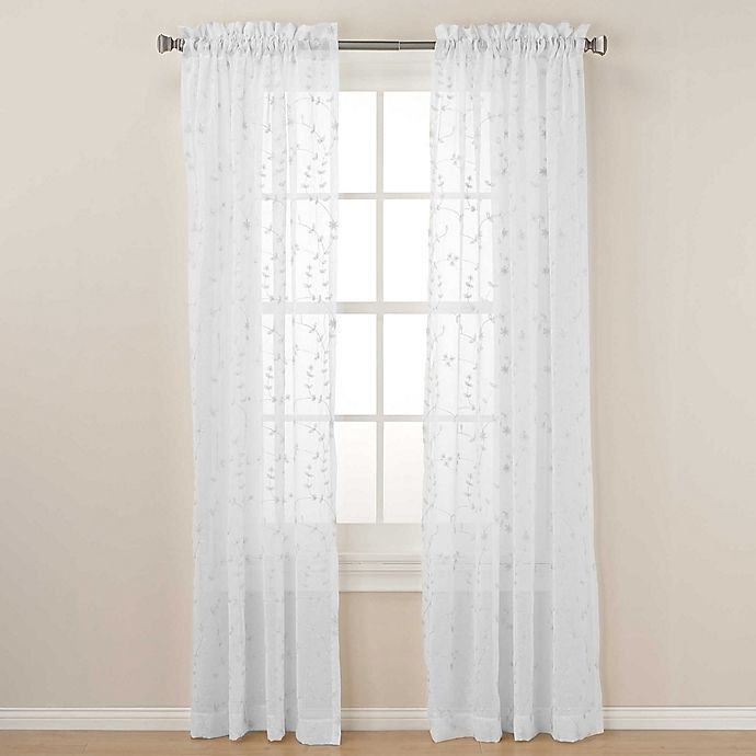Caspia Sheer Window Curtain Panel And, Bed Bath Beyond Curtain Panels