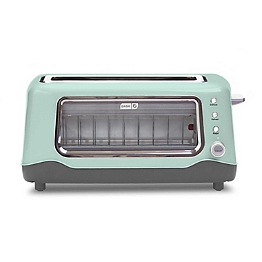 Dash&reg; Clear View 2-Slice Toaster in Aqua. View a larger version of this product image.