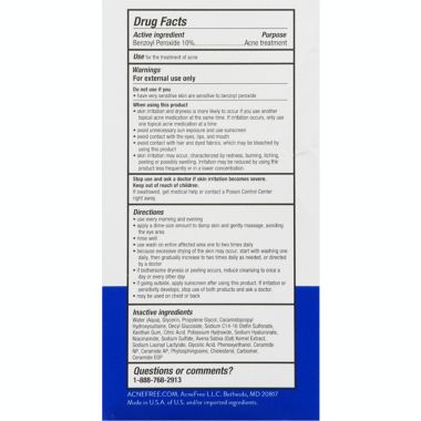 AcneFree&reg; 5 oz. Severe Acne Benzoyl Peroxide Deep Cleansing Foaming Wash. View a larger version of this product image.