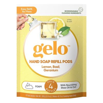 gelo™ 8-Count Lemon & Basil Germanium Foaming Hand Soap Refill Pods