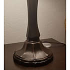 Alternate image 5 for Tiffany Style Floral Table Lamp in Mahogany with Stained Glass Shade