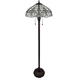 Tiffany Style 62-Inch Vintage Floor Lamp with White Glass