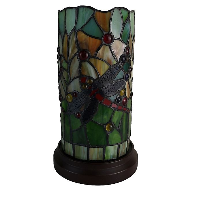 Style Dragonfly Mini Accent, Stained Glass Accent Lamps