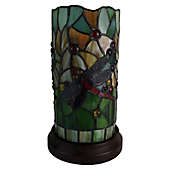 Tiffany Style Dragonfly Mini Accent Lamp with Stained Glass Shade
