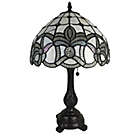Alternate image 0 for Tiffany Style Floral Table Lamp in Mahogany with Stained Glass Shade