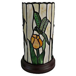 Tiffany Style Dragonfly Mini Accent Lamp with Stained Glass Shade