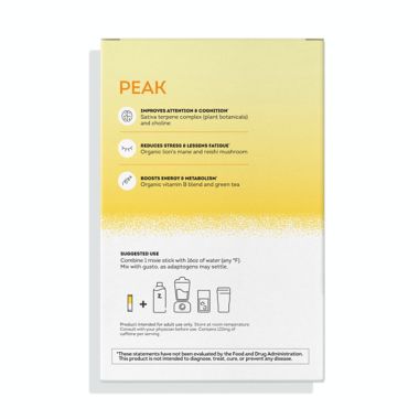 Zolt&trade; Plant-Powered Superdrink Peak Baseline for Focus in Clementine. View a larger version of this product image.