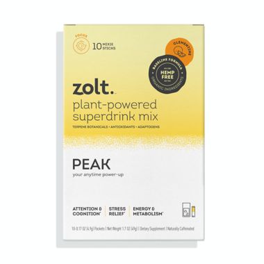 Zolt&trade; Plant-Powered Superdrink Peak Baseline for Focus in Clementine. View a larger version of this product image.