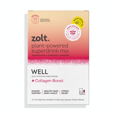 Zolt&trade; Plant-Powered Superdrink Well +Collagen Boost for Immunity in Meyer Lemon Tea. View a larger version of this product image.