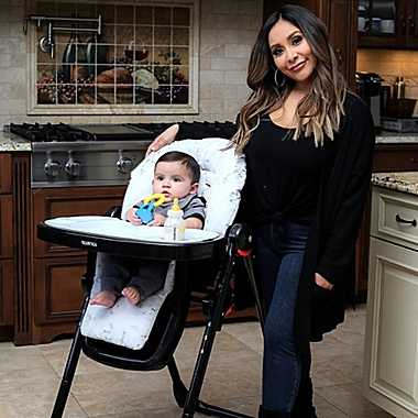 Your Babiie MAWMA by Snooki Fitzrovia High Chair in Black Marble. View a larger version of this product image.
