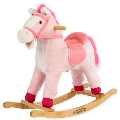 pink plush rocking horse