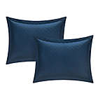 Alternate image 2 for Chic Home Lugano 3-Piece Reversible Queen Quilt Set in Navy