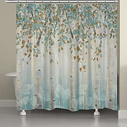 Laural Home® Dream Forest Shower Curtain in Grey/Blue