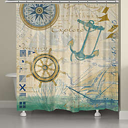 Laural Home® Mariner Sentiment Shower Curtain