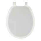 Alternate image 1 for Mayfair Round Molded Wood Toilet Seat in White with Easy Clean & Change&trade; Hinge