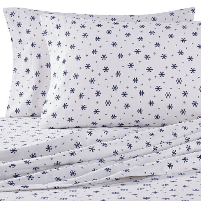 The Seasons Collection® Heavyweight Flannel Snowflake Pillowcases in