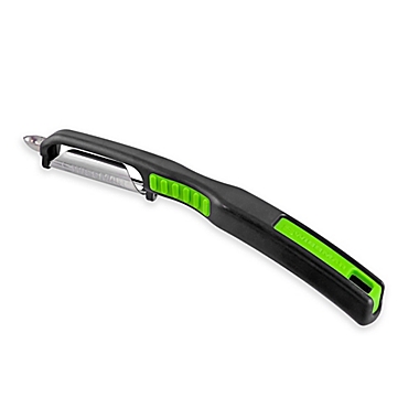 Swissmar&reg; SwissCurve&trade; Straight Peeler in Black/Green. View a larger version of this product image.