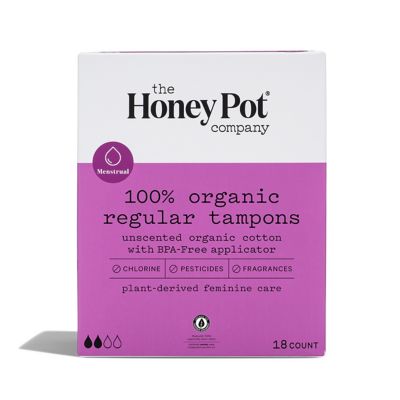 The Honey Pot 18-Count Organic Regular Tampons