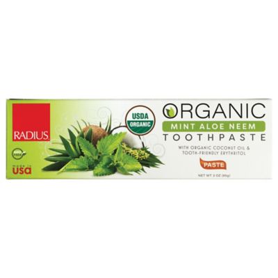 Radius 3 Oz. Organic Mint Aloe Neem Toothpaste