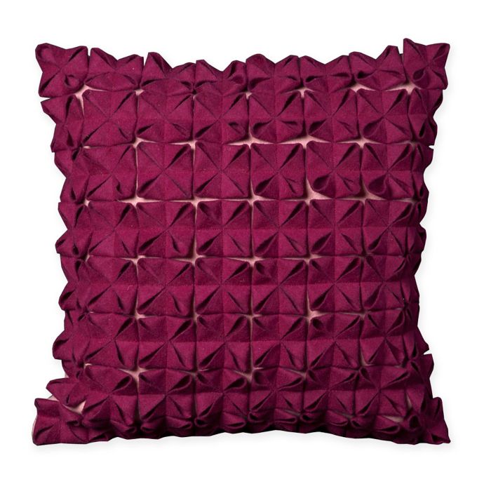 Mina Victory Square Pockets Square Throw Pillow in Purple | Bed Bath & Beyond