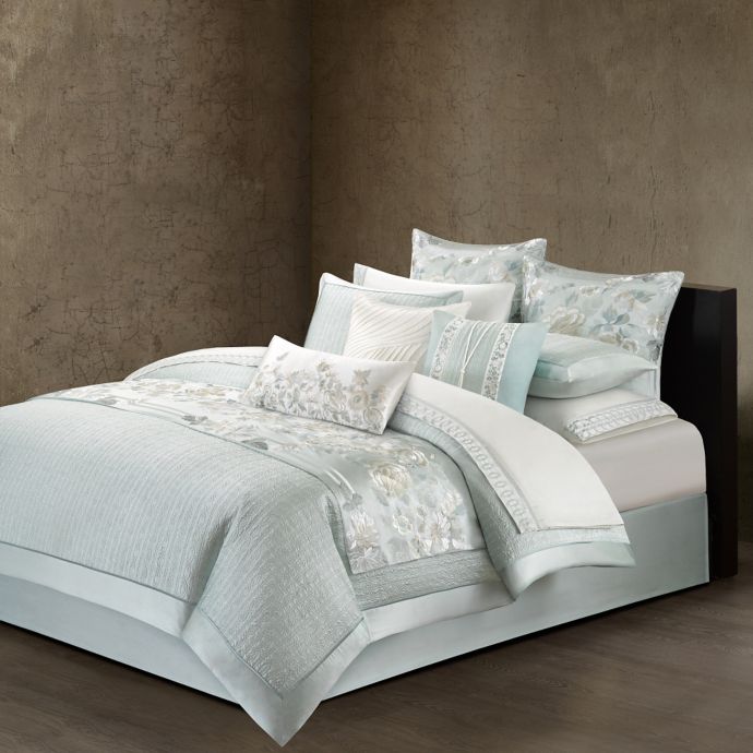 Natori Canton Duvet Cover In Light Aqua Bed Bath Beyond