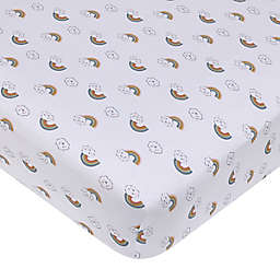 carter's® Chasing Rainbows Fitted Crib Sheet in Peach
