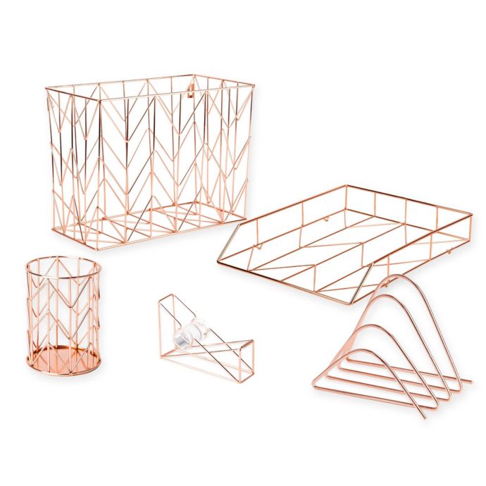 Copper Wire Desk Accessory Collection Bed Bath Beyond