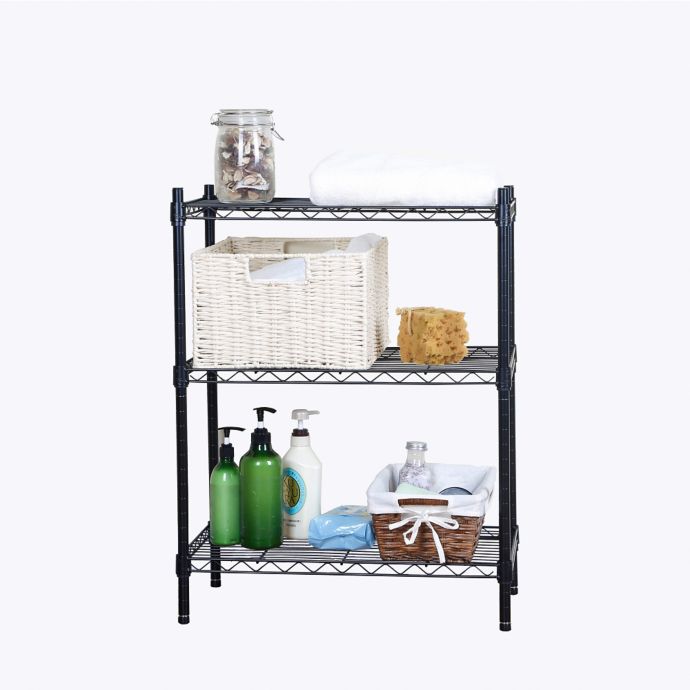 3 Tier Wire Shelving Unit In Black Bed Bath Beyond