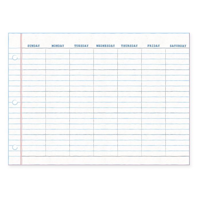 Wallpops Dry Erase Notepad Monthly Calendar In White With Dry Erase Marker Bed Bath Beyond