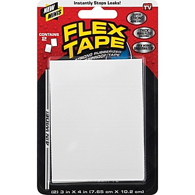 Flex Seal&trade; Flex Tape 4-Inch x 3-Inch White Mini Tape. View a larger version of this product image.