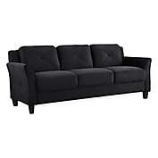 Genova Microfiber Sofa in Black