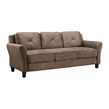Giano Microfiber Sofa in Brown. View a larger version of this product image.