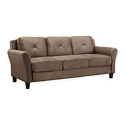 Giano Microfiber Sofa in Brown