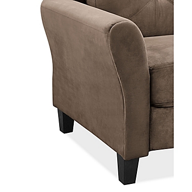 Giano Microfiber Sofa in Brown. View a larger version of this product image.