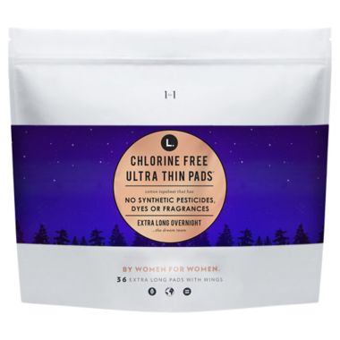 L. 36-Count Ultra Thin Overnight Pads with Wings. View a larger version of this product image.