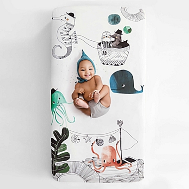 Rookie Humans Underwater Love Fitted Crib Sheet. View a larger version of this product image.