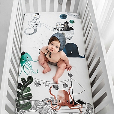Rookie Humans Underwater Love Fitted Crib Sheet. View a larger version of this product image.
