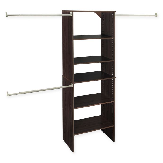 Closetmaid Suitesymphony 25 Inch Tower Starter Kit In Espresso