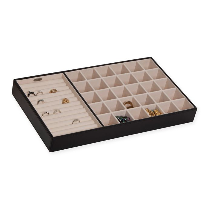 Mele Co Blaine In Drawer Faux Leather Jewelry Organizer In