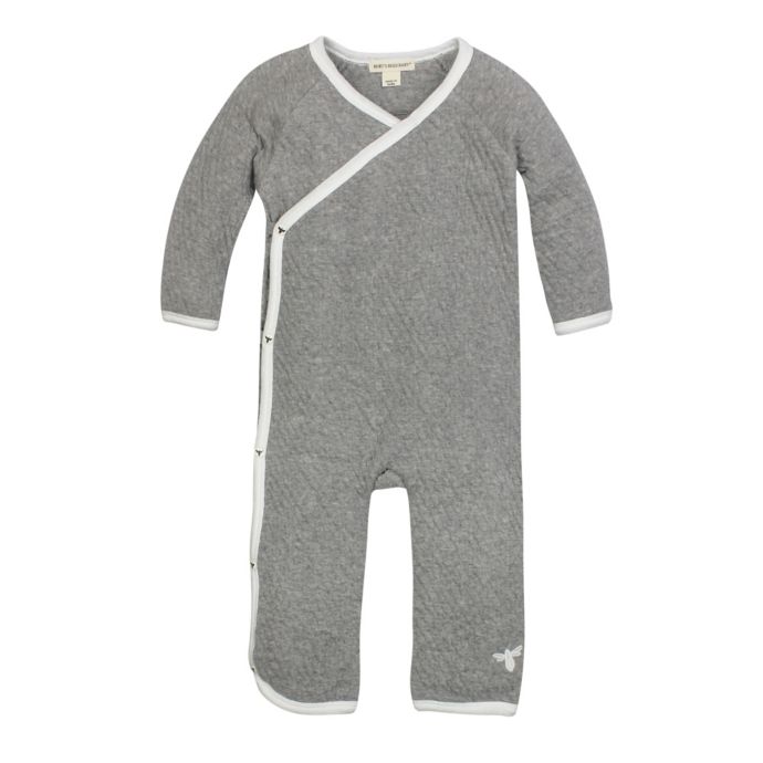 Burt's Bees Baby® Organic Cotton Quilted Kimono Coverall in Grey