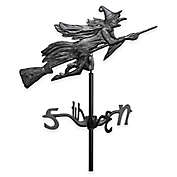 Whitehall Products Flying Witch Garden Weathervane in Black
