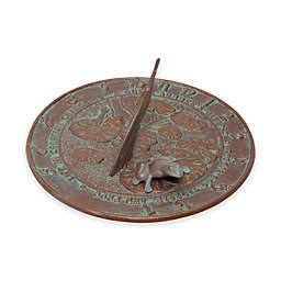 Whitehall Products Frog Sundial in Copper Verdi