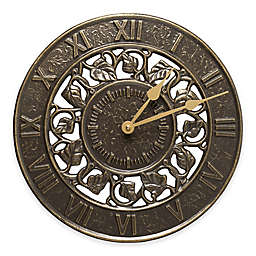 Whitehall Products Ivy Silhouette Indoor/Outdoor Clock in French Bronze
