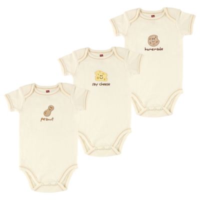 BabyVision&reg; Touched by Nature 3-Pack &quot;Peanut&quot; Organic Cotton Bodysuits