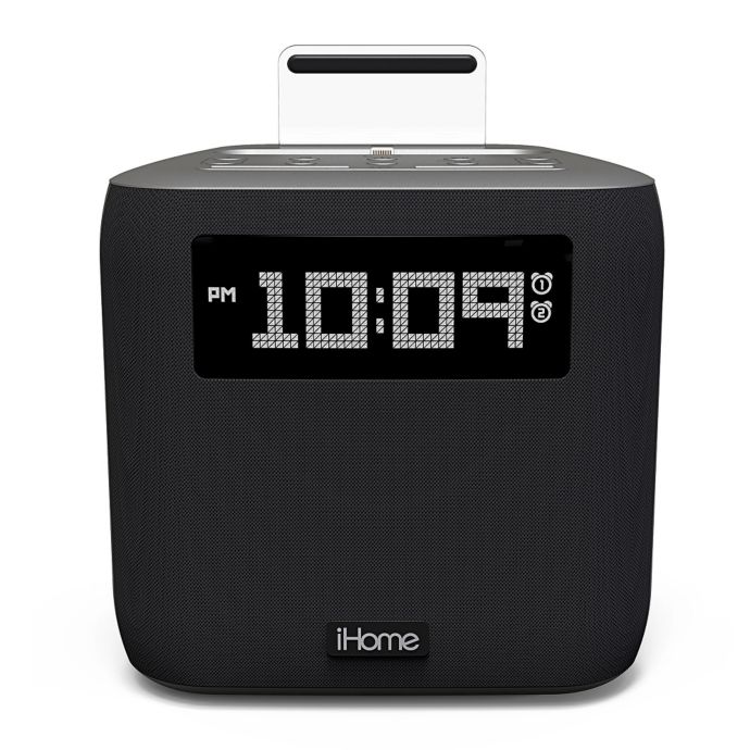 iHome® iPL24 Dual Alarm FM Clock Radio with Lightning Connector Bed Bath and Beyond Canada