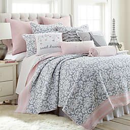 pink and grey comforter queen