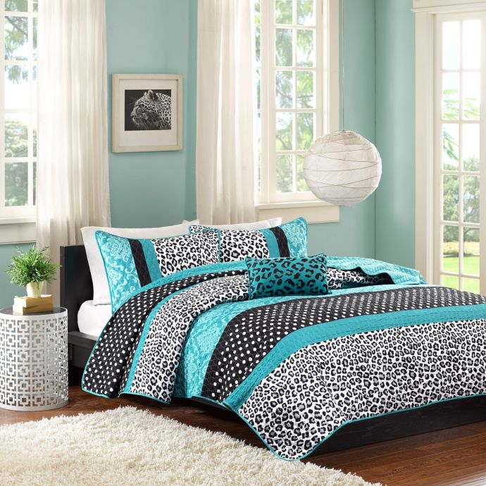 Mi Zone Chloe Coverlet Set in Teal | Bed Bath & Beyond